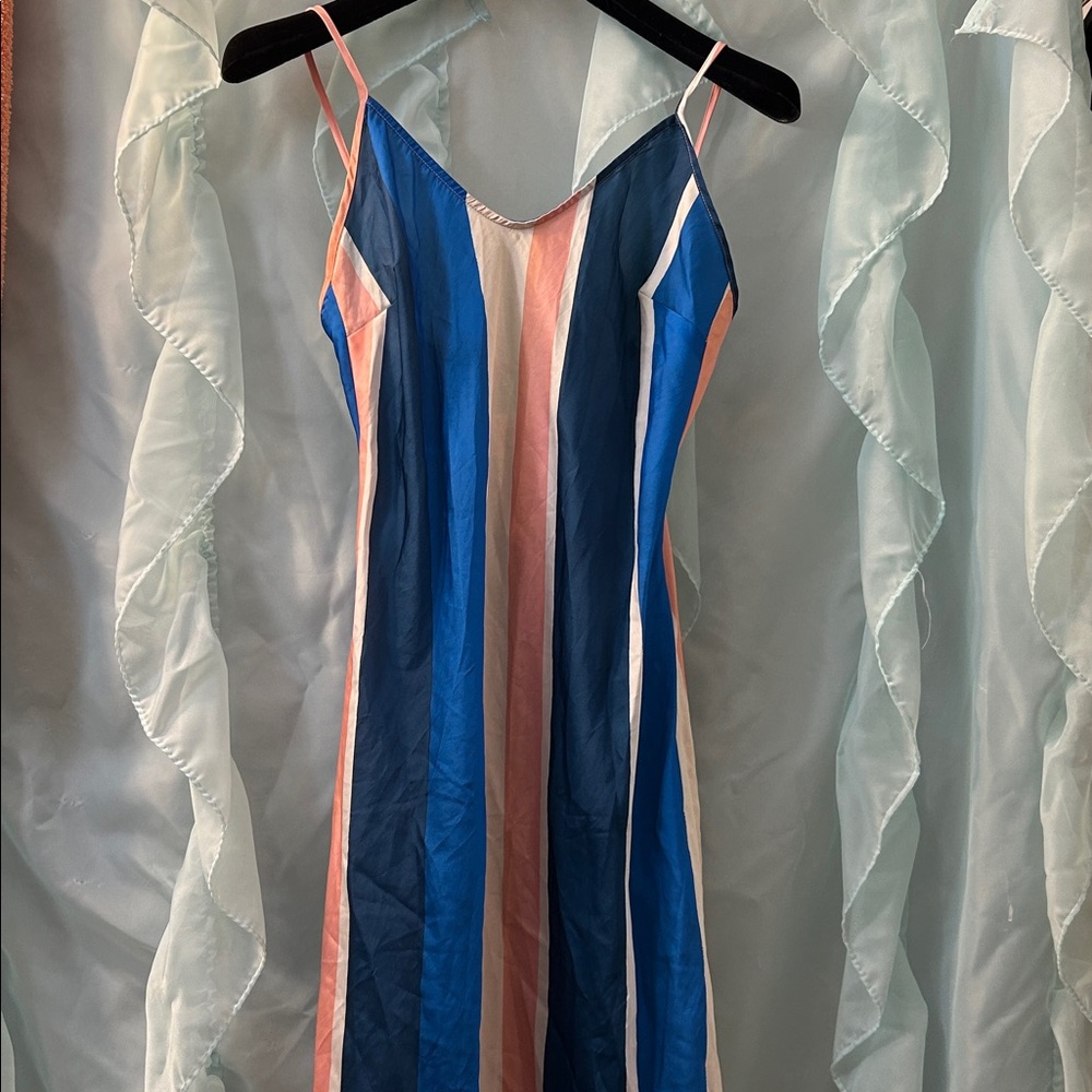 LEMLEMxH&M Striped Slip Dress Blue Pink Cream Teal BRAND NEW TAG Sizes XS,S,M,L